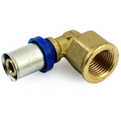 Угольник 90° 26-3/4", General Fittings 5S00, 22, пресс-резьба, вн., латунь