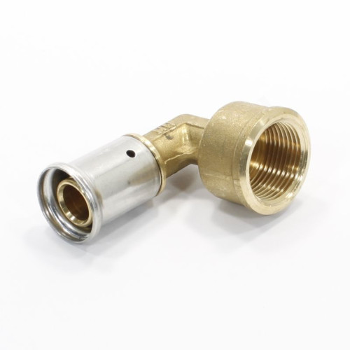 Угольник 90° 20-3/4", Henco P, 6, пресс-резьба, вн., латунь