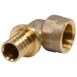 Угольник 90 20-1/2", Rehau RAUTITAN MX, надв.гильза-резьба, вн., латунь