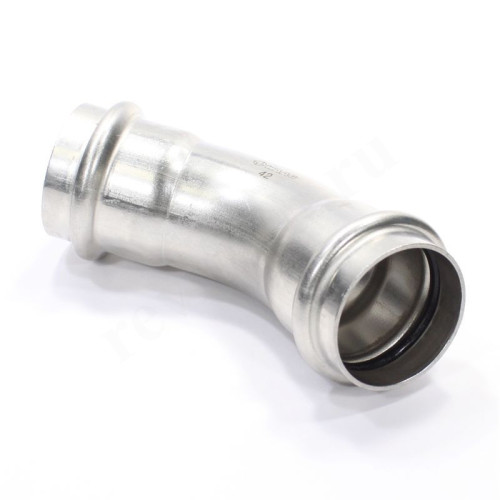 Отвод 45 42-42, WAAG Heavy Inox, пресс-пресс, сталь нержавеющая