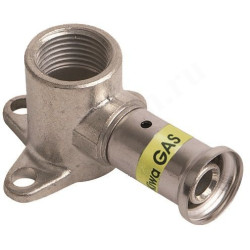 Водорозетка 16-1/2", Henco PG, 2, пресс-резьба, вн., латунь, газ