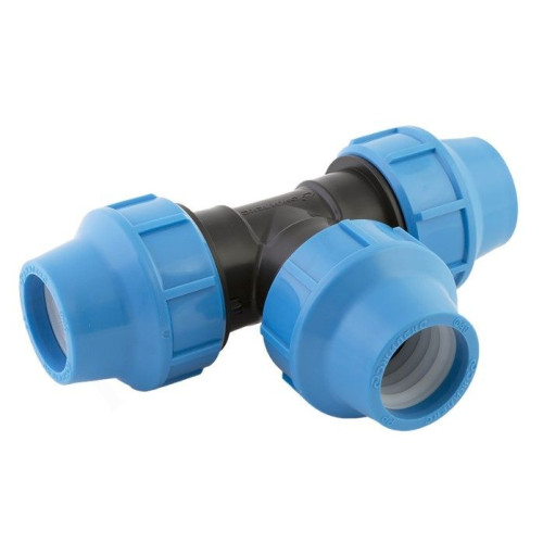 Тройник 40-40-40, Джилекс, обжим-обжим, ПНД