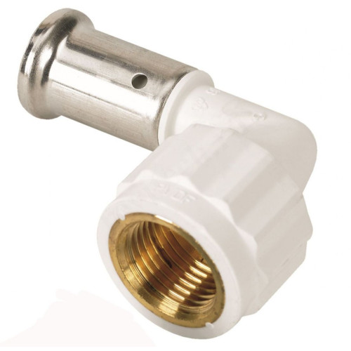 Угольник 90° 16-3/8", Henco PKW, 6, пресс-резьба, вн., PVDF