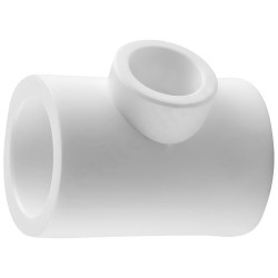 Тройник 40-32-40, RTP, пайка-пайка, полипропилен, белый