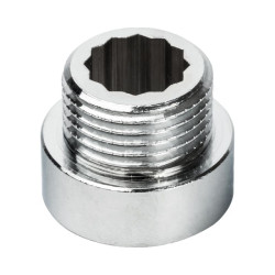 Удлинитель 1/2"-1/2", General Fittings 2600 D8, резьба-резьба, вн.- нар., латунь (хром), L10, усилен