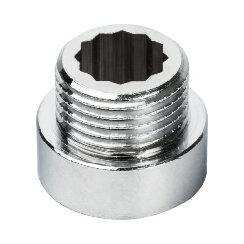 Удлинитель 1/2"-1/2", General Fittings 2600 D8, резьба-резьба, вн.- нар., латунь (хром), L10, усилен