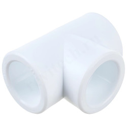 Тройник 25-25-25, RTP, пайка-пайка, полипропилен, белый