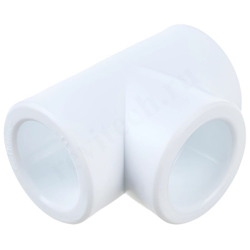 Тройник 25-25-25, RTP, пайка-пайка, полипропилен, белый