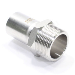 Переходник 35-1 1/4", WAAG Heavy Inox, труба-резьба, нар., сталь нержавеющая