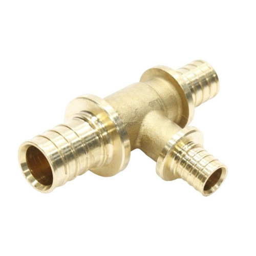 Тройник 25-20-16, WAAG Axial, надв.гильза-надв.гильза, латунь