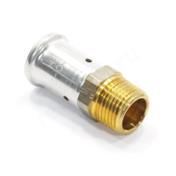 Переходник 20-1/2", Henco P, 17, пресс-резьба, нар., латунь