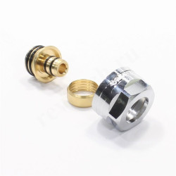 Резьбозажимное 16.2 x 2.6-3/4", WAAG, обжим-резьба, вн., латунь (никель) евроконус