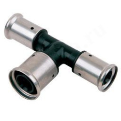 Тройник 32-40-32, Henco PK, 12, пресс-пресс, PVDF