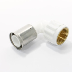 Угольник 90° 32-1", Henco PKW, 6, пресс-резьба, вн., PVDF