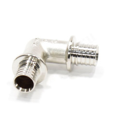 Угольник 90° 14-14, Rehau RAUTHERM, надв.гильза-надв.гильза, латунь (цинк)