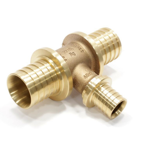 Тройник 63-40-63, Rehau RAUTITAN, RX+, надв.гильза-надв.гильза, бронза