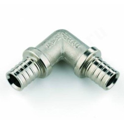 Угольник 90° 25, Rehau RAUTHERM S, надв.гильза-надв.гильза, латунь (цинк)