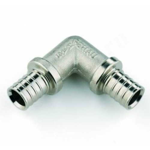 Угольник 90° 25, Rehau RAUTHERM S, надв.гильза-надв.гильза, латунь (цинк)