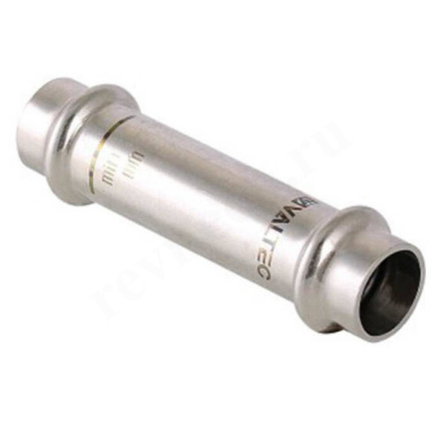 Муфта 22-22, Valtec VT.INOX-PRESS, пресс-пресс, сталь нержавеющая, надвижная