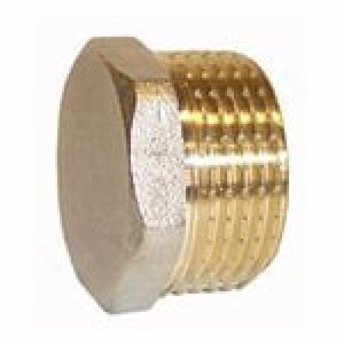 Заглушка 1/2", General Fittings 2600 40, резьба, нар., латунь (никель)