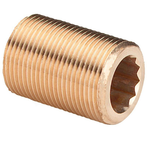 Ниппель 1/2"-1/2", Sanha PURAFIT 3531, резьба-резьба, нар., бронза