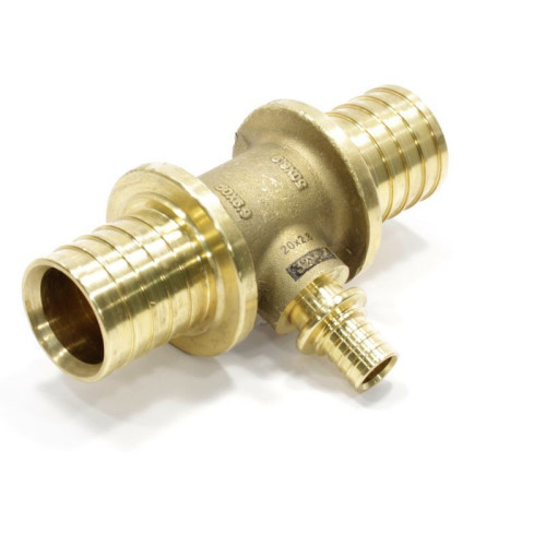 Тройник 50-20-50, Rehau RAUTITAN, RX+, надв.гильза-надв.гильза, бронза