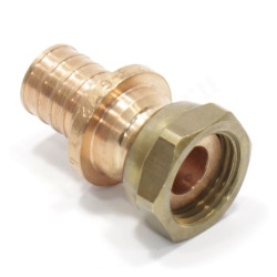 Переходник 20-1/2", Rehau RAUTITAN RX+, надв.гильза-резьба, вн., бронза, с накид.гайкой