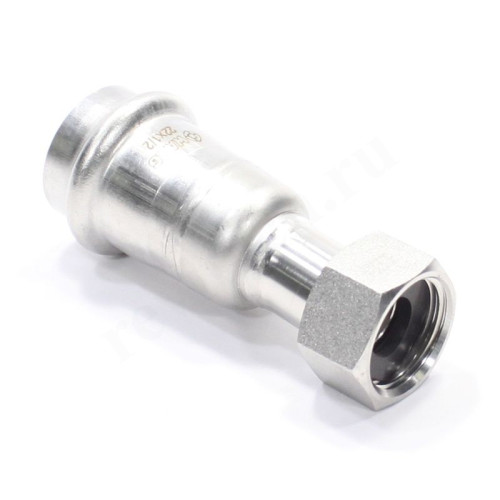 Переходник 22-1/2", WAAG Heavy Inox, пресс-резьба, вн., сталь нержавеющая, с накид.гайкой