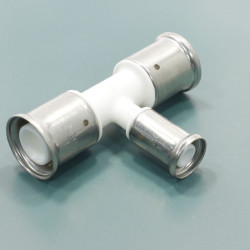 Тройник 26-16-26, Henco PKW, 10, пресс-пресс, PVDF