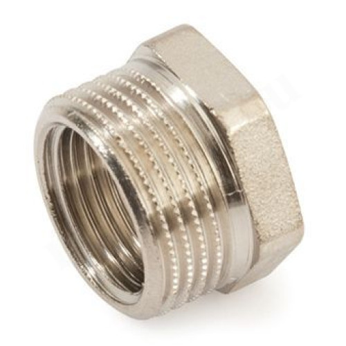 Футорка 2"-1 1/4", General Fittings 2600 44, резьба-резьба, нар.-вн., латунь (никель)
