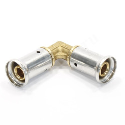 Угольник 90° 16-16, Henco P, 1, пресс-пресс, латунь