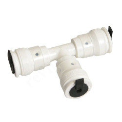 Тройник 20-20-20, Henco Vision, обжим-обжим, PVDF, белый