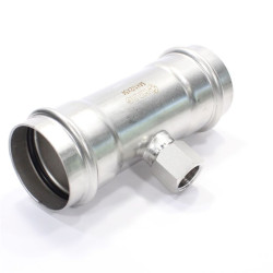 Тройник 54-1/2"-54, WAAG Heavy Inox, пресс-резьба, вн., сталь нержавеющая