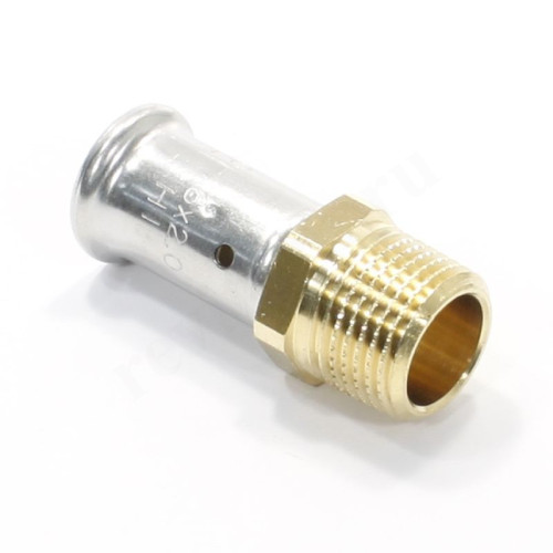 Переходник 16-1/2", Henco P, 17, пресс-резьба, нар., латунь