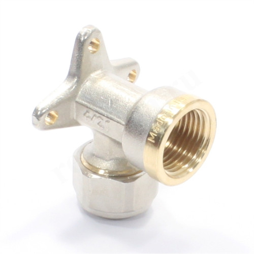 Водорозетка 16-1/2", General Fittings 5300, 23, обжим-резьба, вн., латунь (никель)