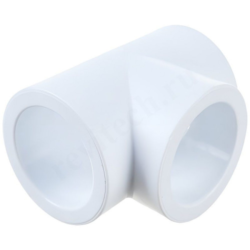 Тройник 50-50-50, RTP, пайка-пайка, полипропилен, белый