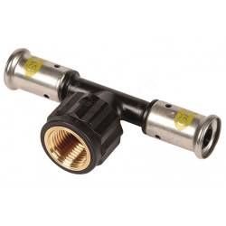 Тройник 32-1"-32, Henco PKG, 13, пресс-резьба, вн., PVDF, газ