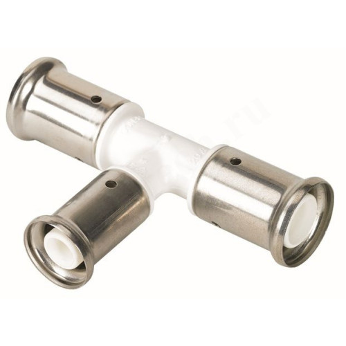 Тройник 26-20-26, Henco PKW, 10, пресс-пресс, PVDF