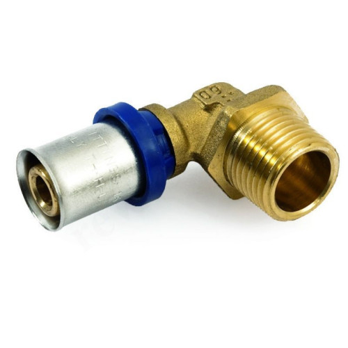 Угольник 90° 32-1", General Fittings 5T00, 21, пресс-резьба, нар., латунь