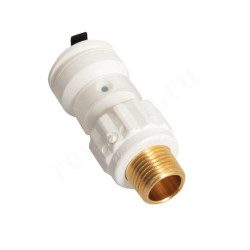 Муфта 16-3/8", Henco Vision, обжим-резьба, нар., поливинилденфторид, с накид.гайкой