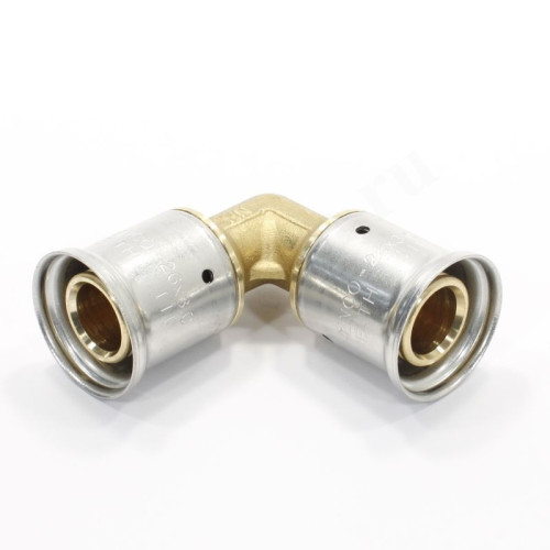 Угольник 90° 26-26, Henco P, 1, пресс-пресс, латунь