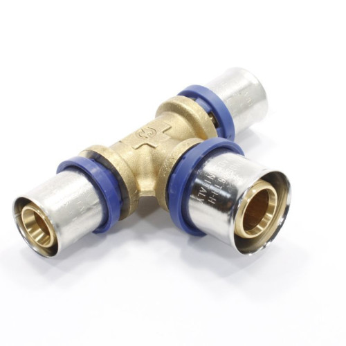 Тройник 20-26-20, General Fittings 5S00, 13, пресс-пресс, латунь