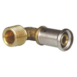 Угольник 90° 16-3/8", Henco P, 5, пресс-резьба, нар., латунь