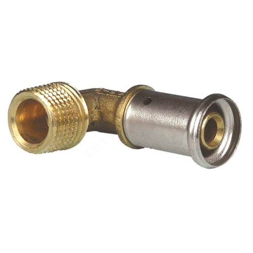 Угольник 90° 16-3/8", Henco P, 5, пресс-резьба, нар., латунь