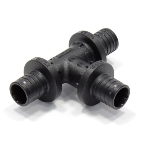 Тройник 16-16-16, Rehau RAUTITAN, PX, надв.гильза-надв.гильза, полифениленсульфон