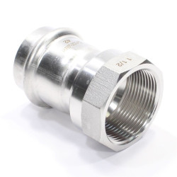 Переходник 42-1 1/2", WAAG Heavy Inox, пресс-резьба, вн., сталь нержавеющая