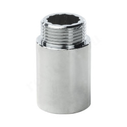 Удлинитель 1"-1", General Fittings 2600 D8, резьба-резьба, вн.- нар., латунь (хром), L40