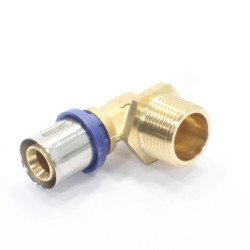 Угольник 90° 20-3/4", General Fittings 5T00, 21, пресс-резьба, нар., латунь