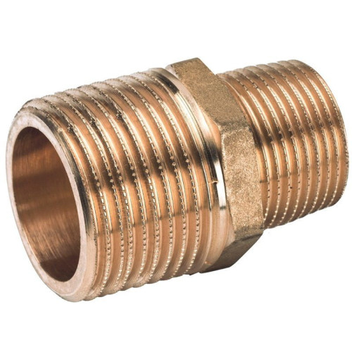 Ниппель 1/2"-3/8", Sanha 531, резьба-резьба, нар., латунь