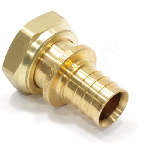 Переходник 32-1 1/4", Rehau RAUTITAN MX, надв.гильза-резьба, вн., латунь, с накид.гайкой